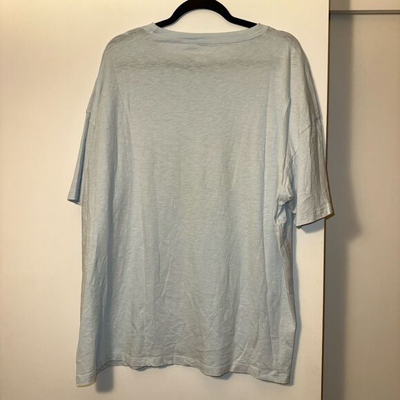 American Eagle Poolside Club Beach Light Blue Graphic Tee XL EUC - Picture 6 of 12